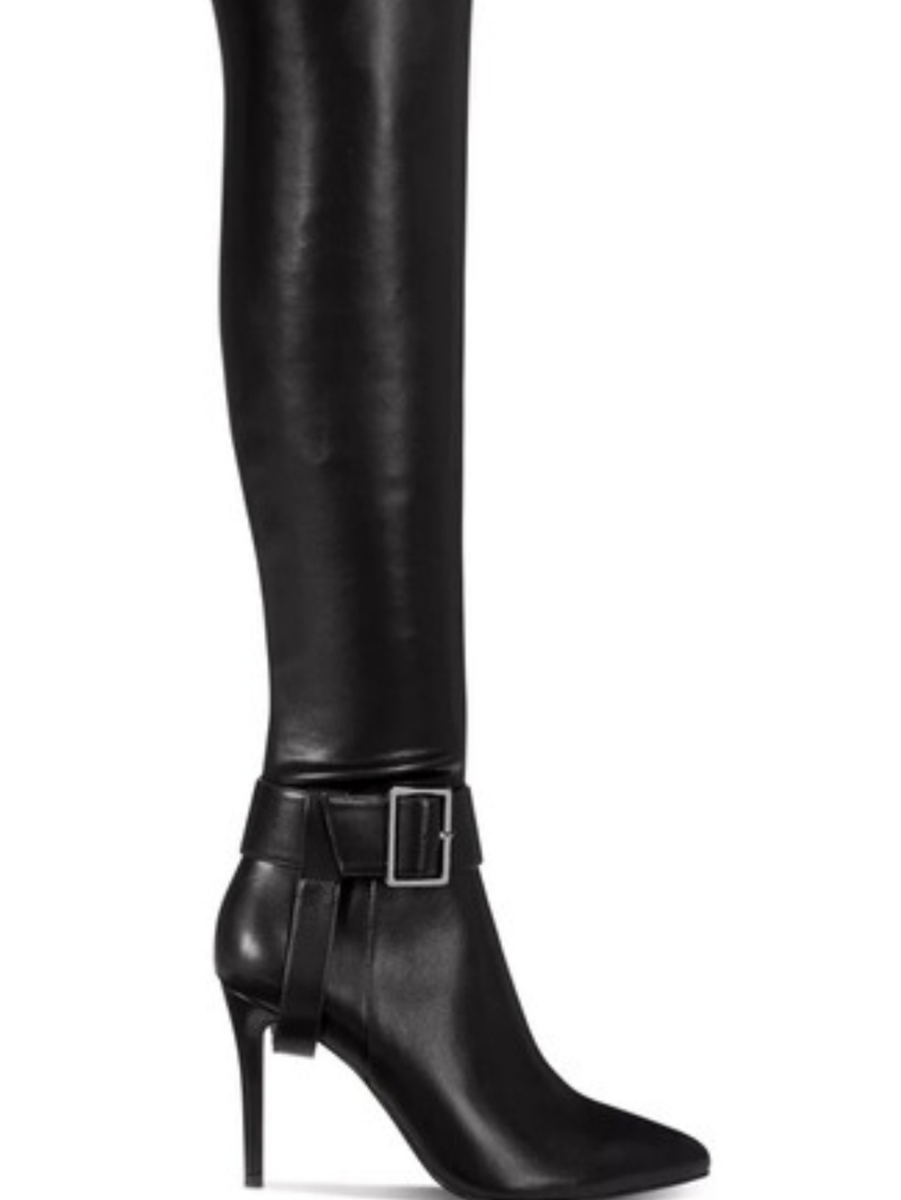 AMINAH ABDUL JILLIL NEW IN BOX Black Over-the-Knee Stiletto Boots